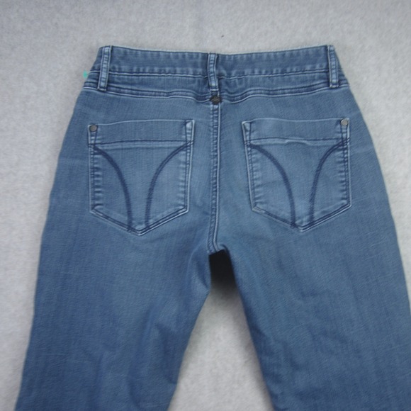 Prana Jeans Womens 0/25 Blue Flannel Lined Straight Leg Outdoor - Picture 6 of 16